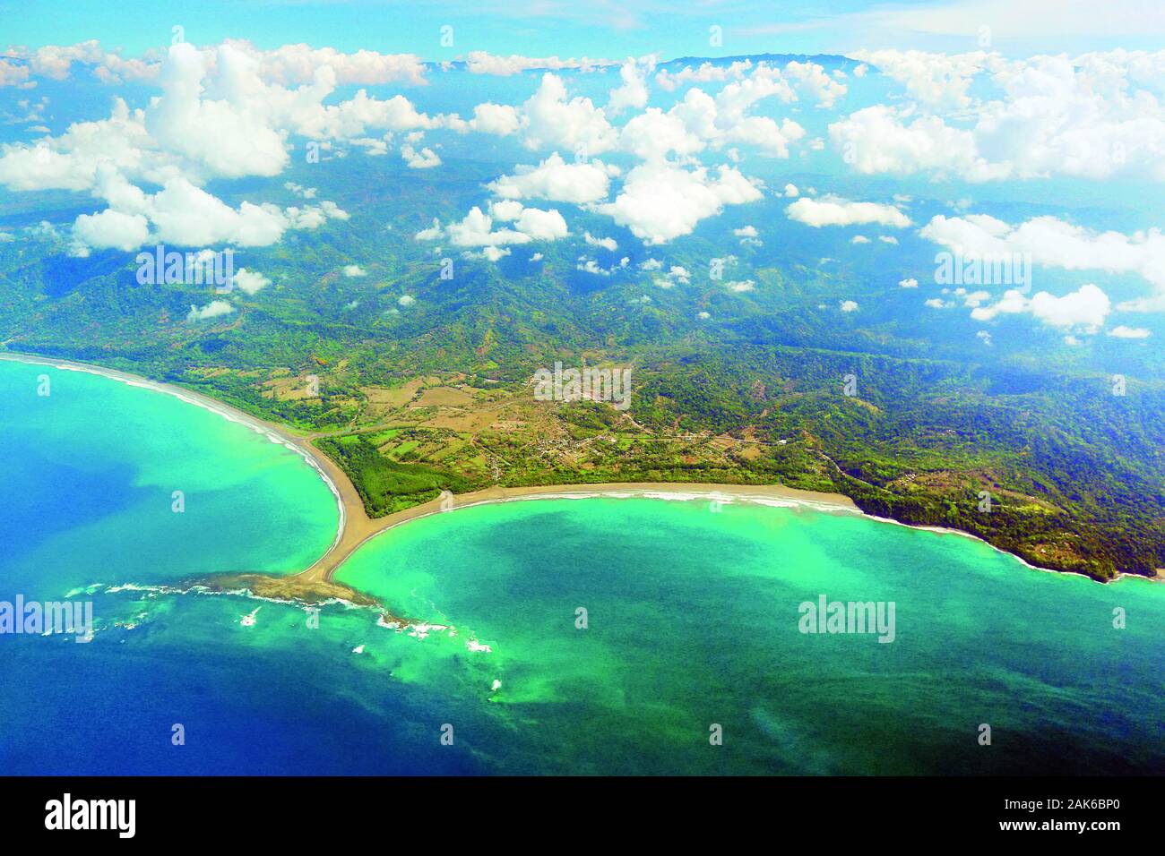 Provinz Puntarenas: Blick auf die Punta Uvita im Parque Nacional Marino Ballena, Costa Rica | Verwendung weltweit Stockfoto