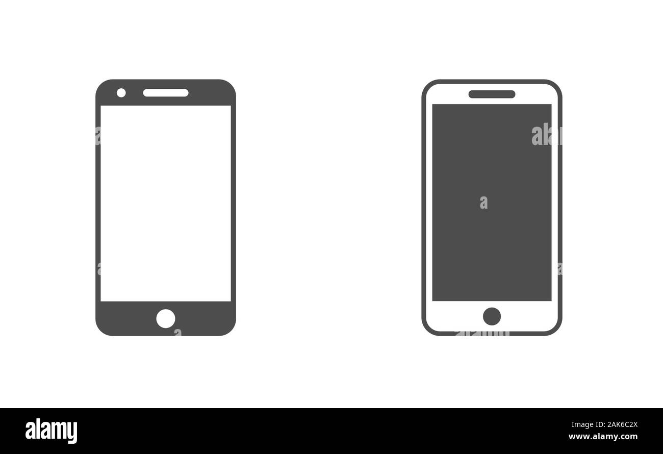 Smartphone Symbole. Handy isoliert, Vektor, Abbildung Stock Vektor