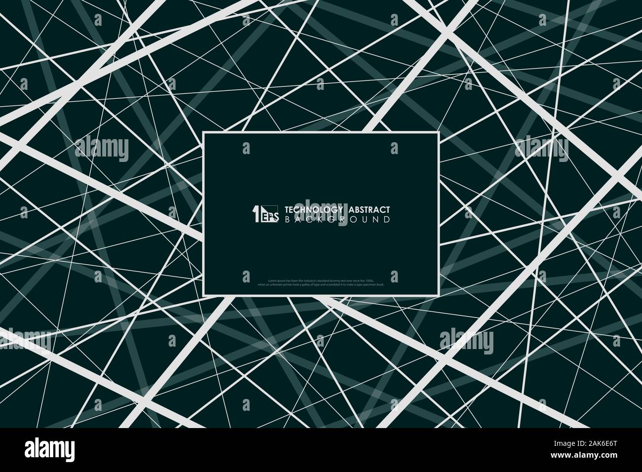 Abstrakte futuristische Dunkelgrün Design mit weißer Linie Dekoration Hintergrund. Für Poster, Artwork, Template Design schmücken, Ad. illustration Vektor ep Stock Vektor