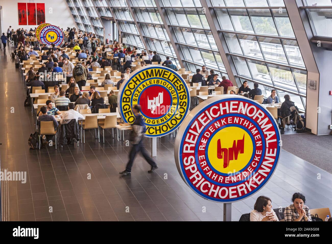 Bochum: Mensa der Ruhr-Universitaet, Ruhrgebiet | Verwendung weltweit Stockfoto