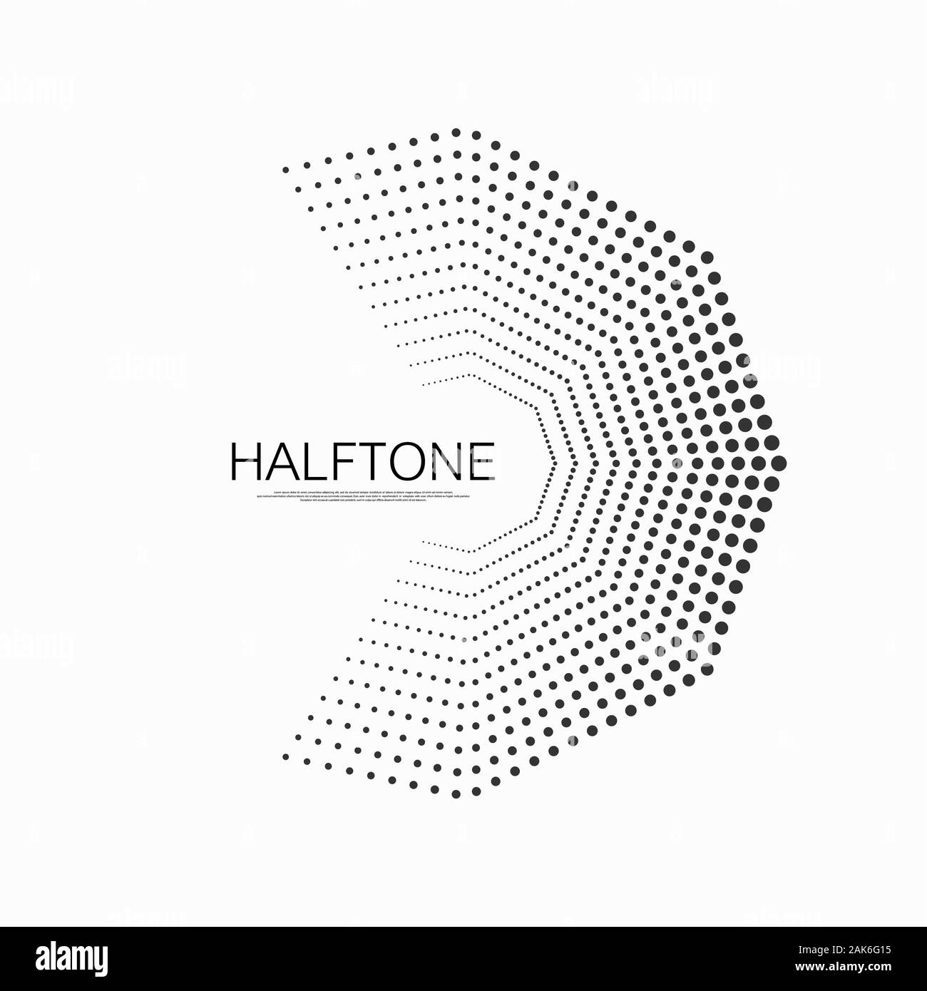 Halbtonpunkte im Sechseck bilden. Halbton gepunkteten Muster comic Hintergrund mit Kreisen. Vector Illustration. Stock Vektor