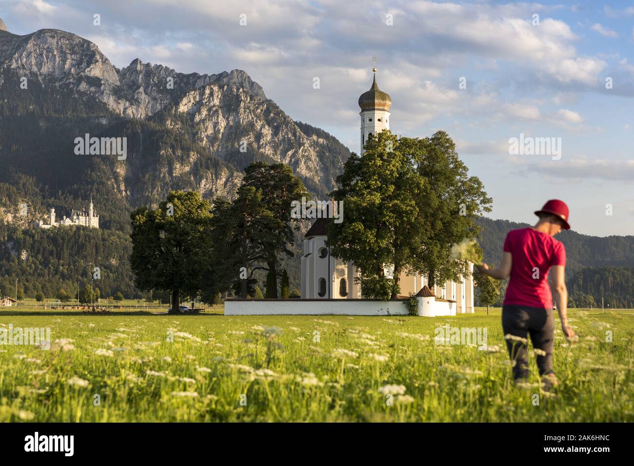 Schwangau: Kirche St. Coloman, Allgaeu | Verwendung weltweit Stockfoto