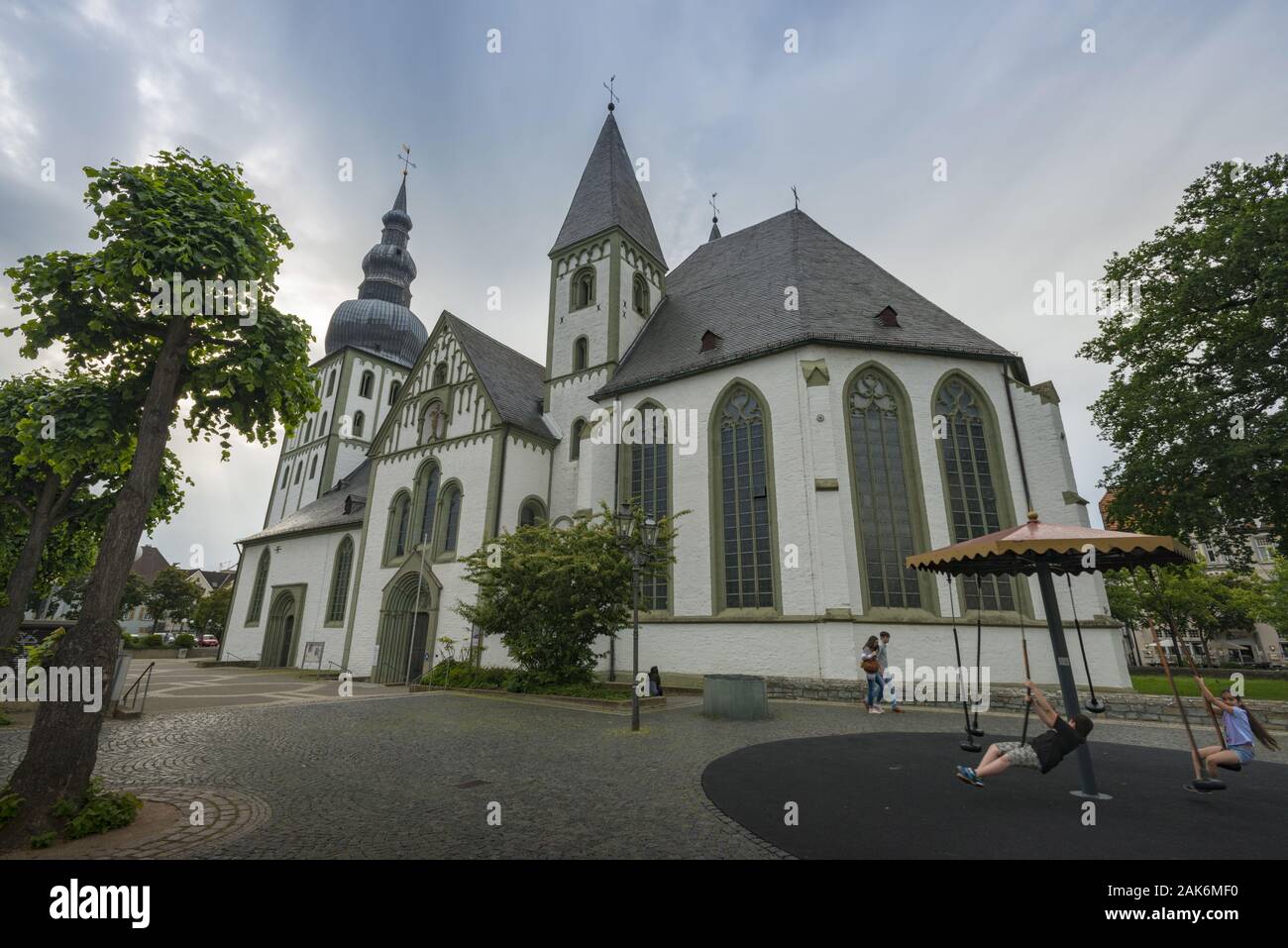 Lippstadt: Grosse Marienkirche am Marktplatz, Teutoburger Wald | Verwendung weltweit Stockfoto