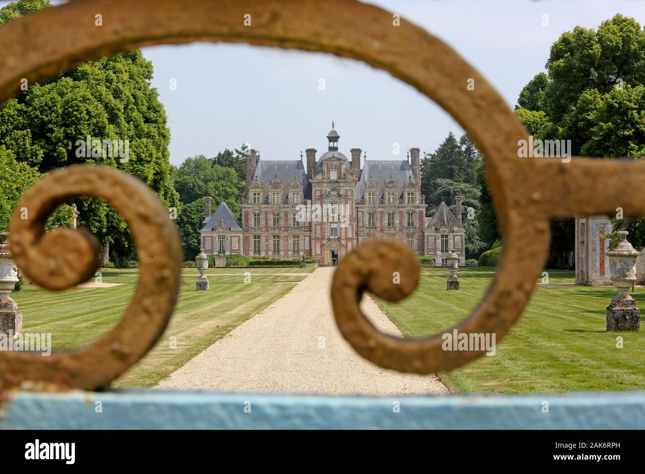 Chateau Beaumesnil, Ansicht der Ostfassade, Normandie | Verwendung weltweit Stockfoto