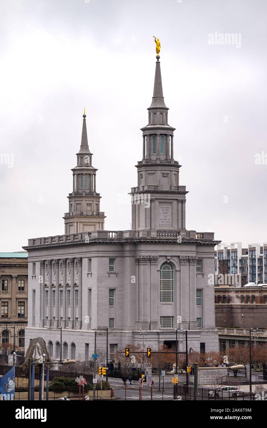 Mormon Temple in Logan Square, Philadelphia. Stockfoto