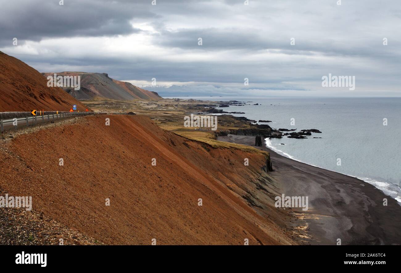 South East Island vulkanischen Küste Stockfoto