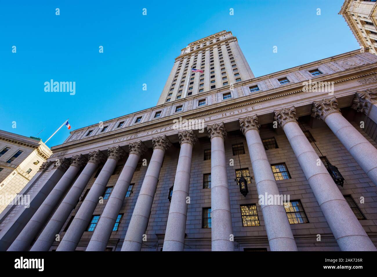 Der New York State Supreme Court Gebäude oder die New York County Courthouse in Manhattan, New York. Stockfoto