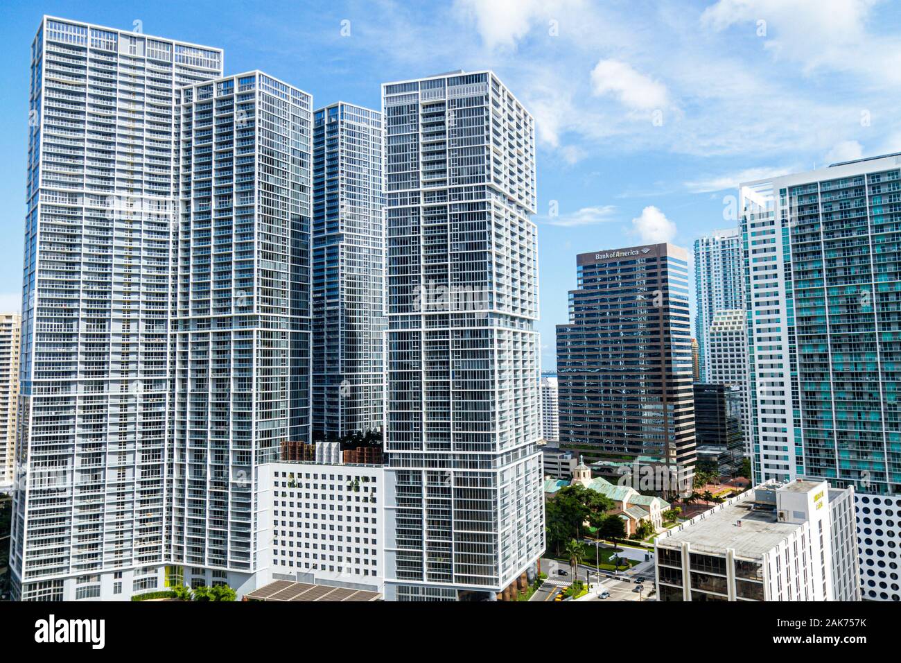 Miami Florida, Brickell Road District, Icon Brickell Tower, Hochhaus, Eigentumswohnung Wohnapartments Gebäude Gebäude Gehäuse, Gebäude, FL Stockfoto