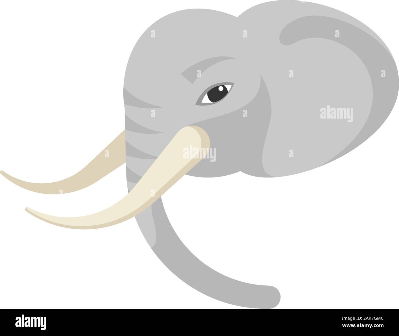 Krokodil portrait in einzigartig einfachen Cartoon Stil. Leiter der Krokodil oder Krokodil. Isolierte Symbol für Ihr Design. Vector Illustration Stock Vektor