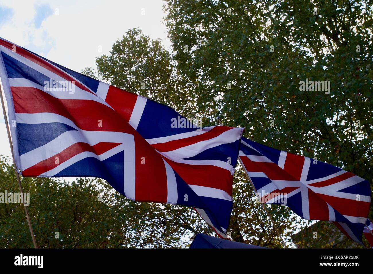 Britische Fahnen, Greenwich, London, England. Stockfoto