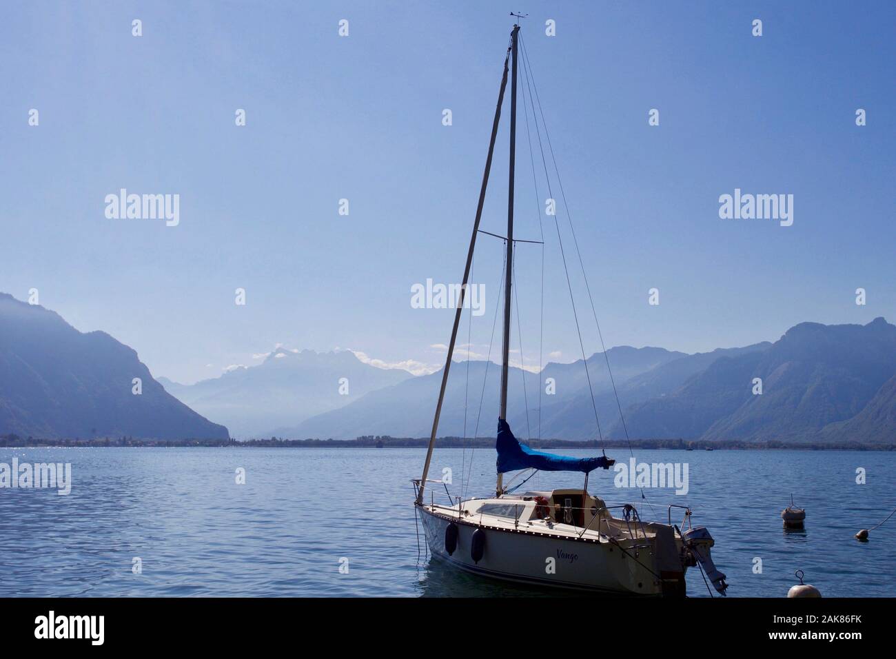 Genfer See, Montreux, Kanton Waadt, Schweiz. Stockfoto
