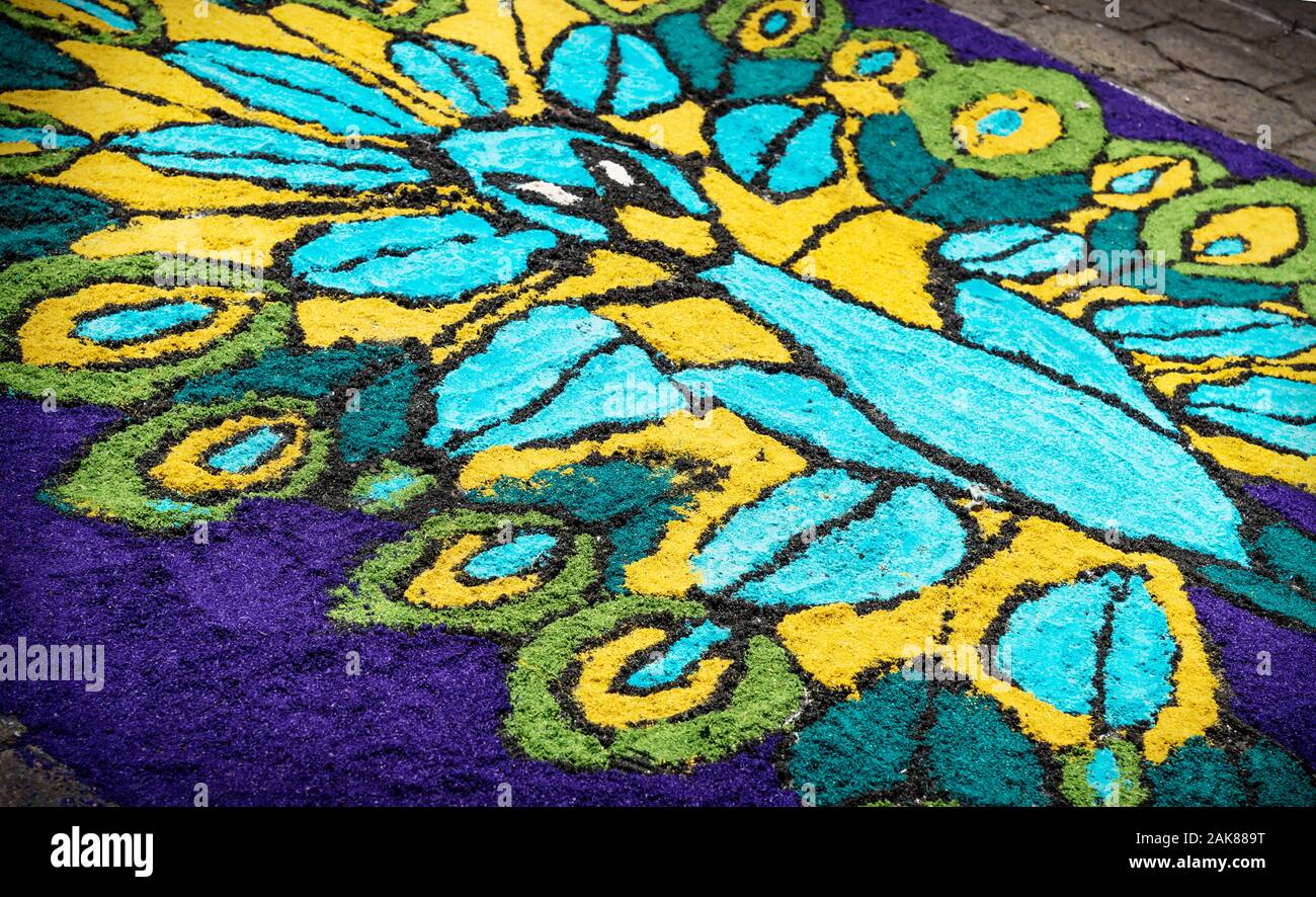 Alfombra Bunten Sagespanen Teppich Mit Pfau Auf Strasse Fur Die