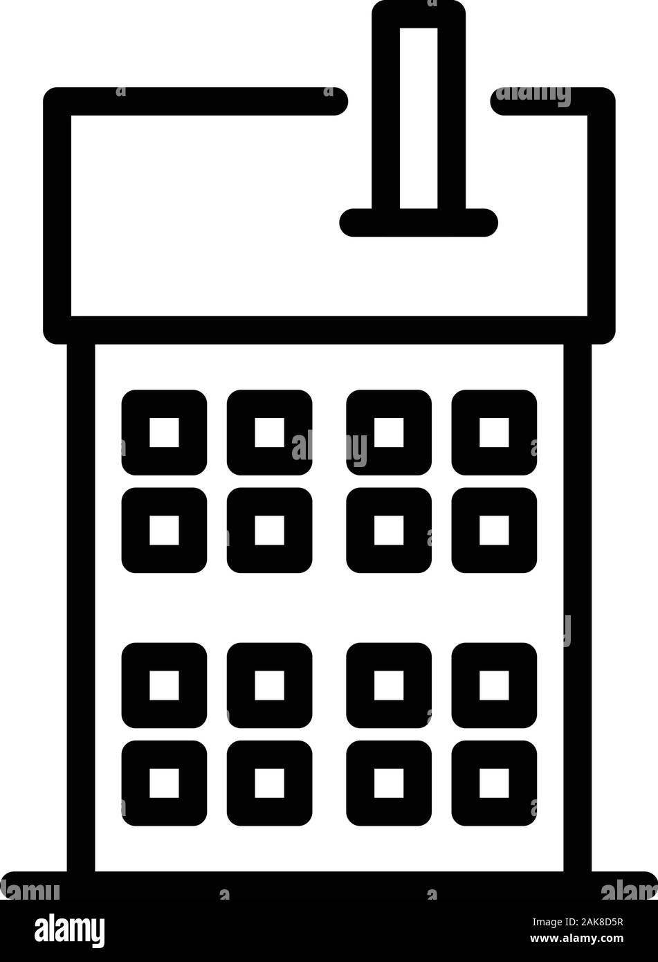 Architektur Riga Gebäude Symbol, outline Style Stock Vektor