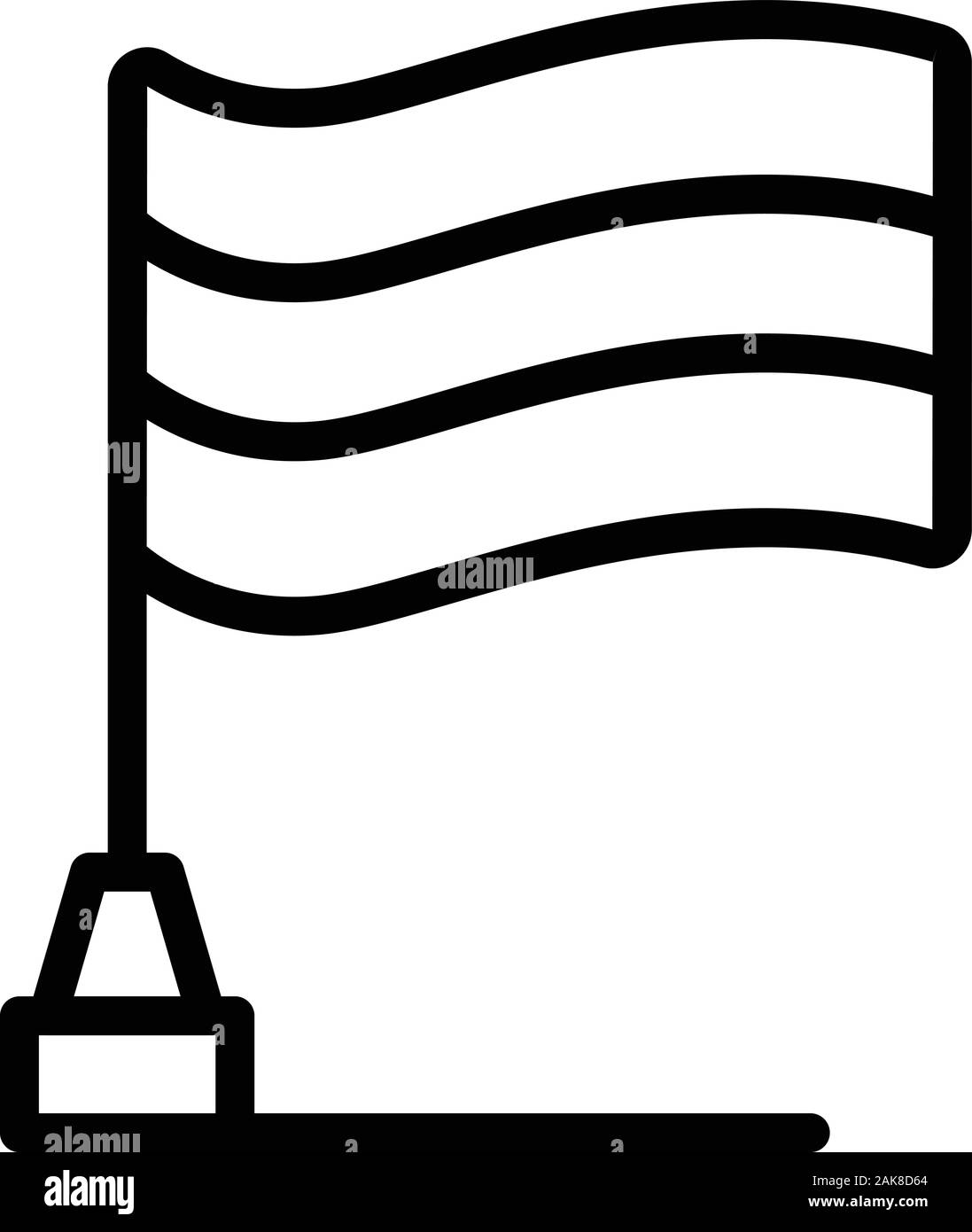 Lettland Flagge Symbol, outline Style Stock Vektor