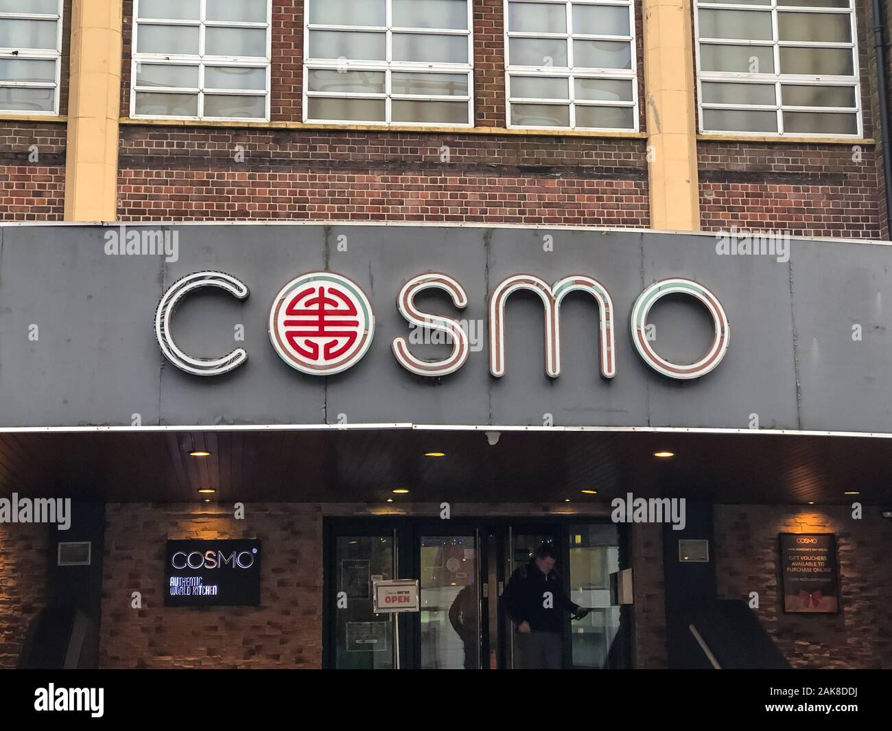 Derby, Großbritannien - Jan 6, 2020: COSMO Buffetrestaurant im Derby entfernt Stockfoto