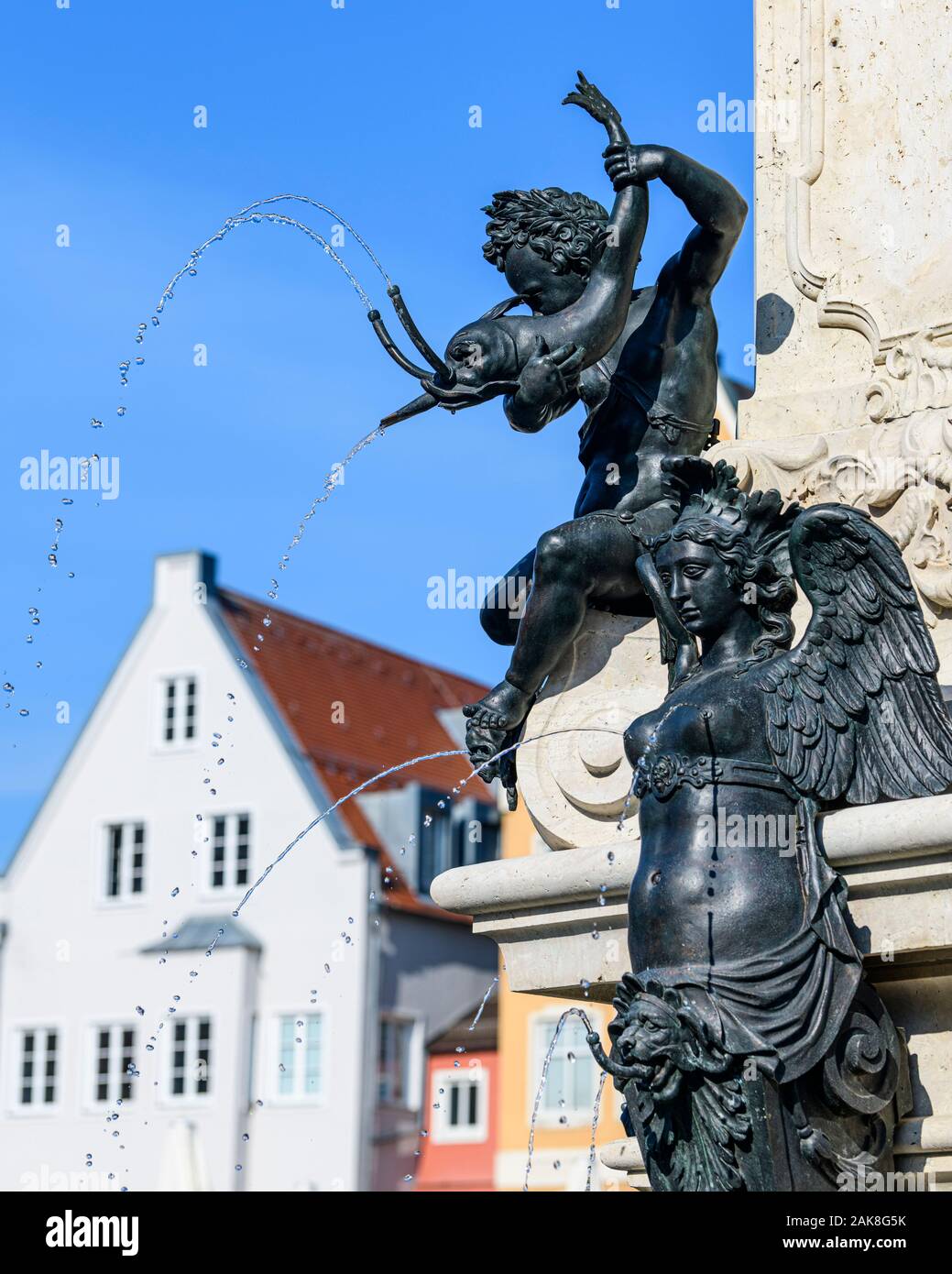 Augustus Fontain in Augsburg Stockfoto