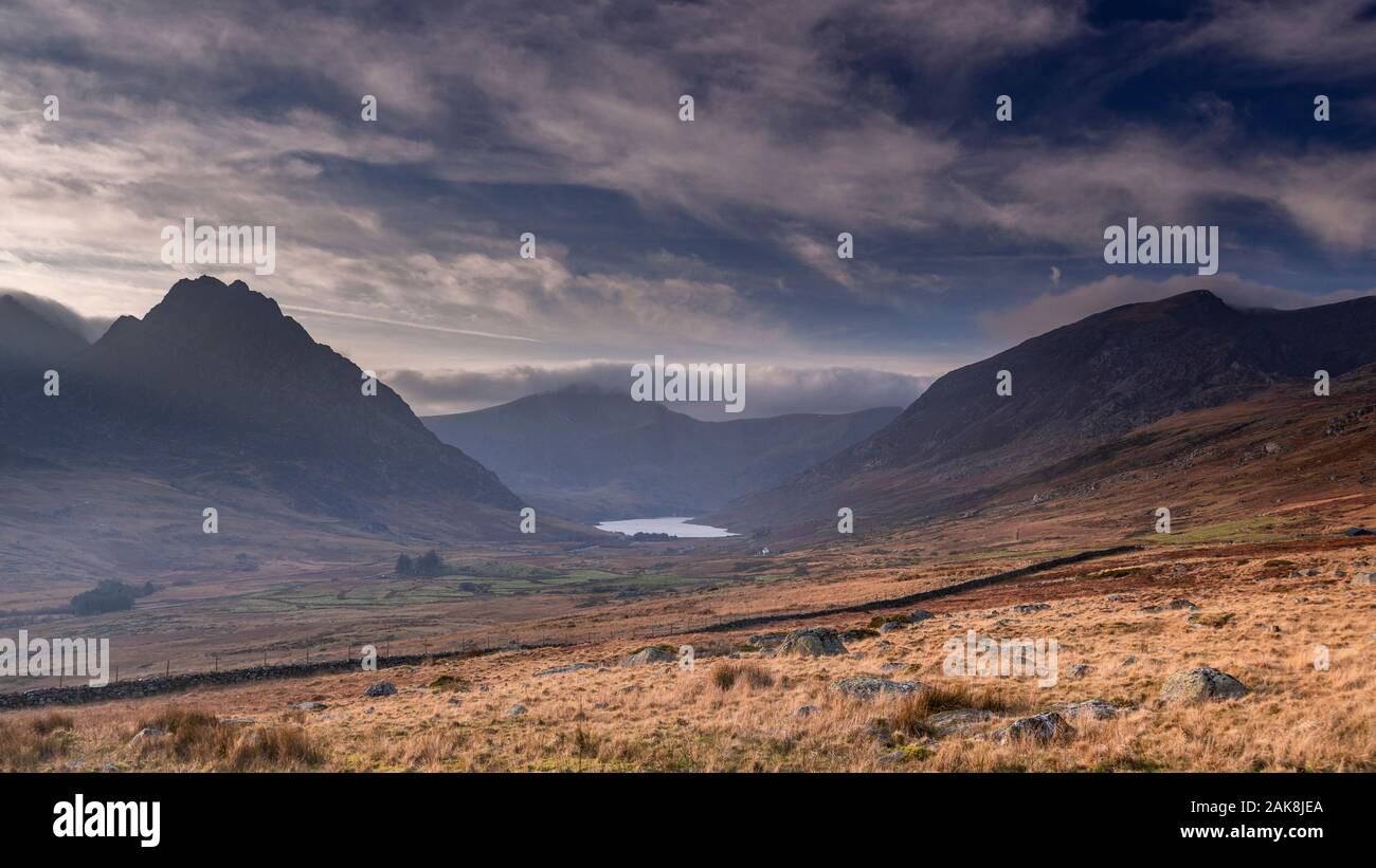 Der Ogwen Valley, Snowdonia, North Wales Stockfoto
