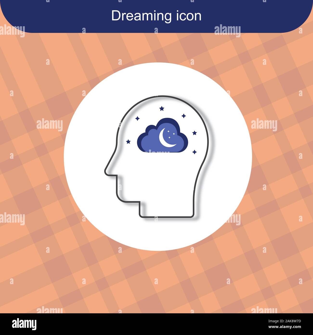 Träumen Flachbild-Symbol Stockfoto