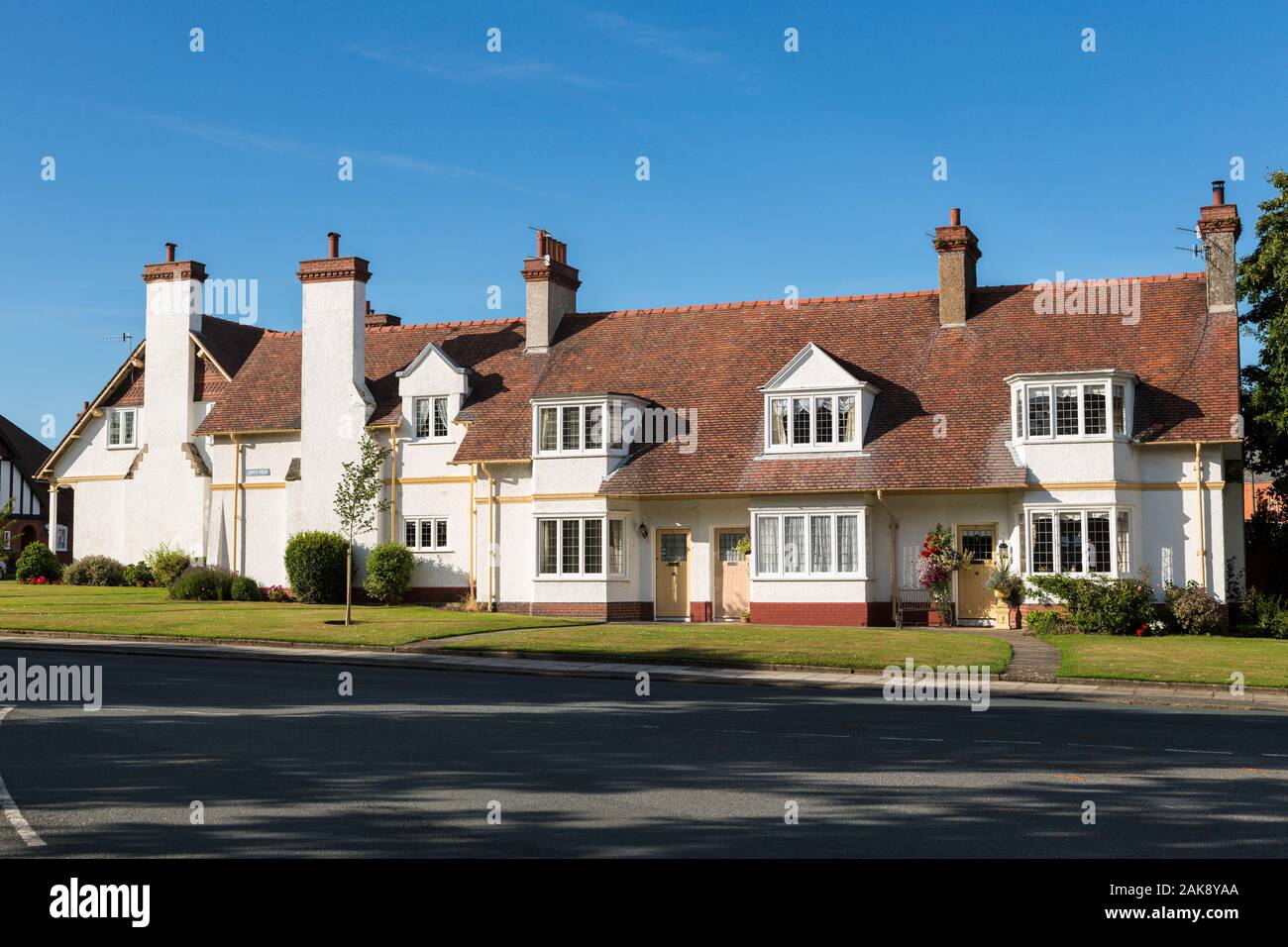 Häuser, Kunst und Handwerk Architektur, Port Sunlight Village Wirral, England Stockfoto