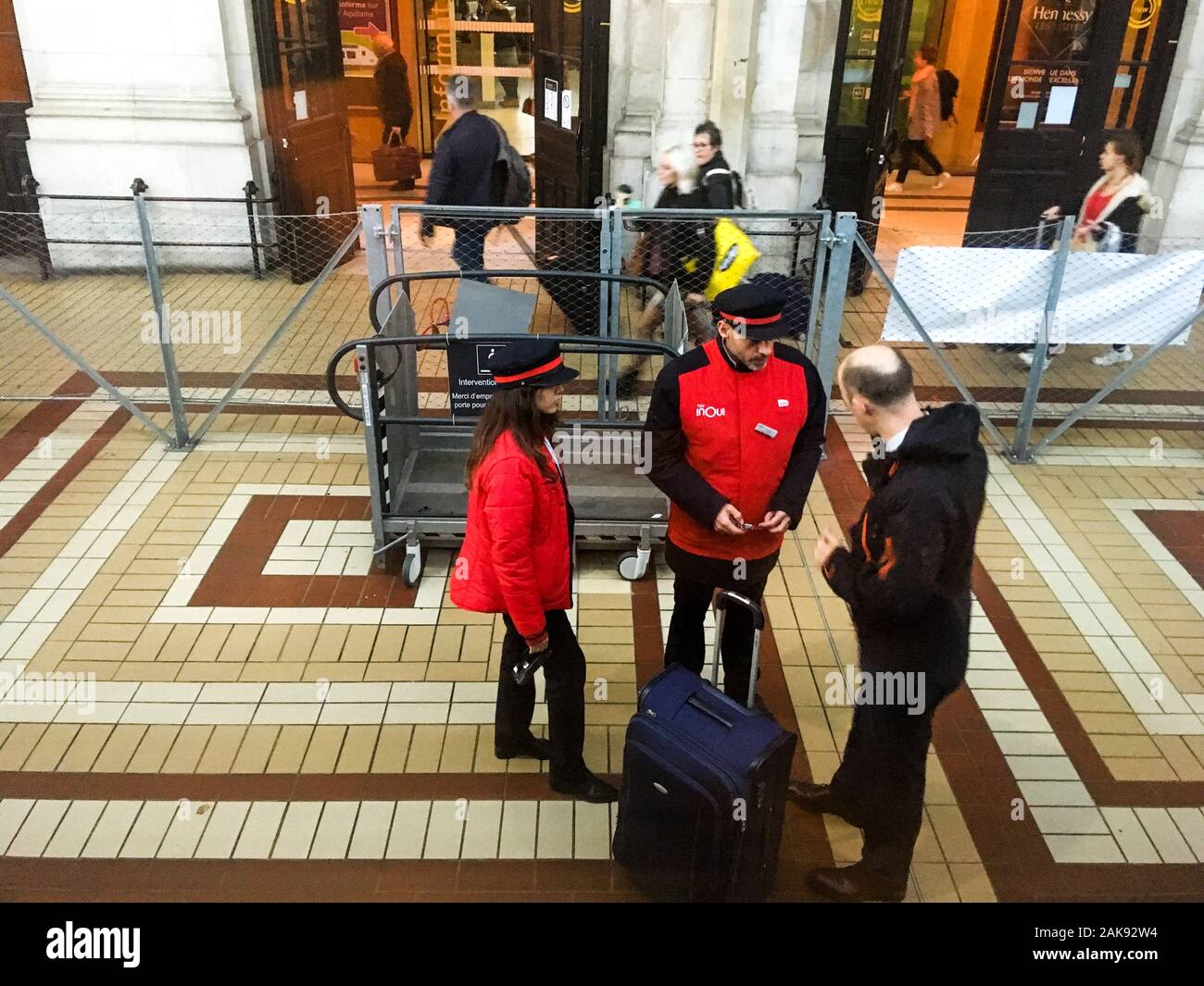 Bahnhof, Bordeaux, Frankreich Stockfoto