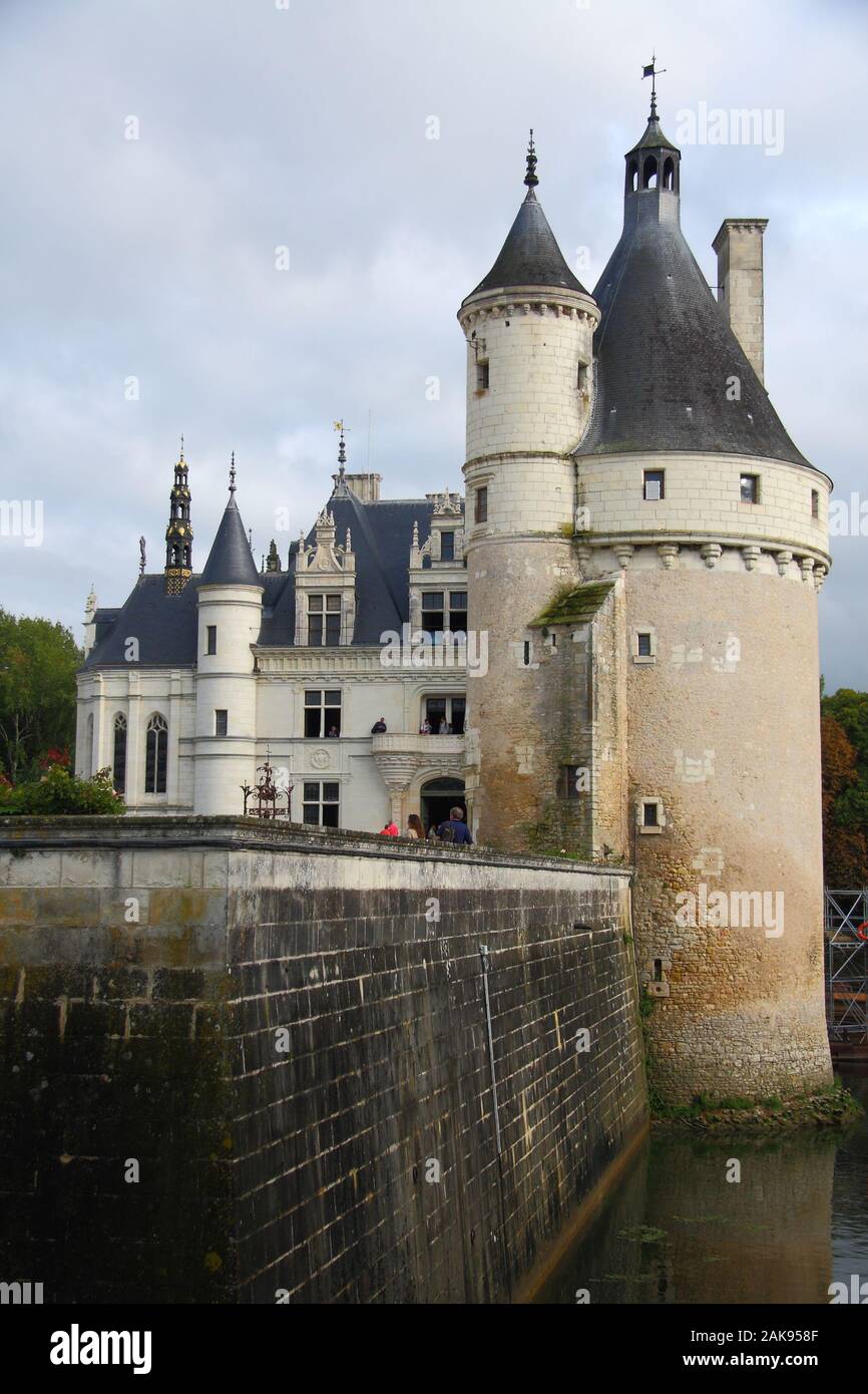 Französisches Schloss im Loiretal Stockfoto