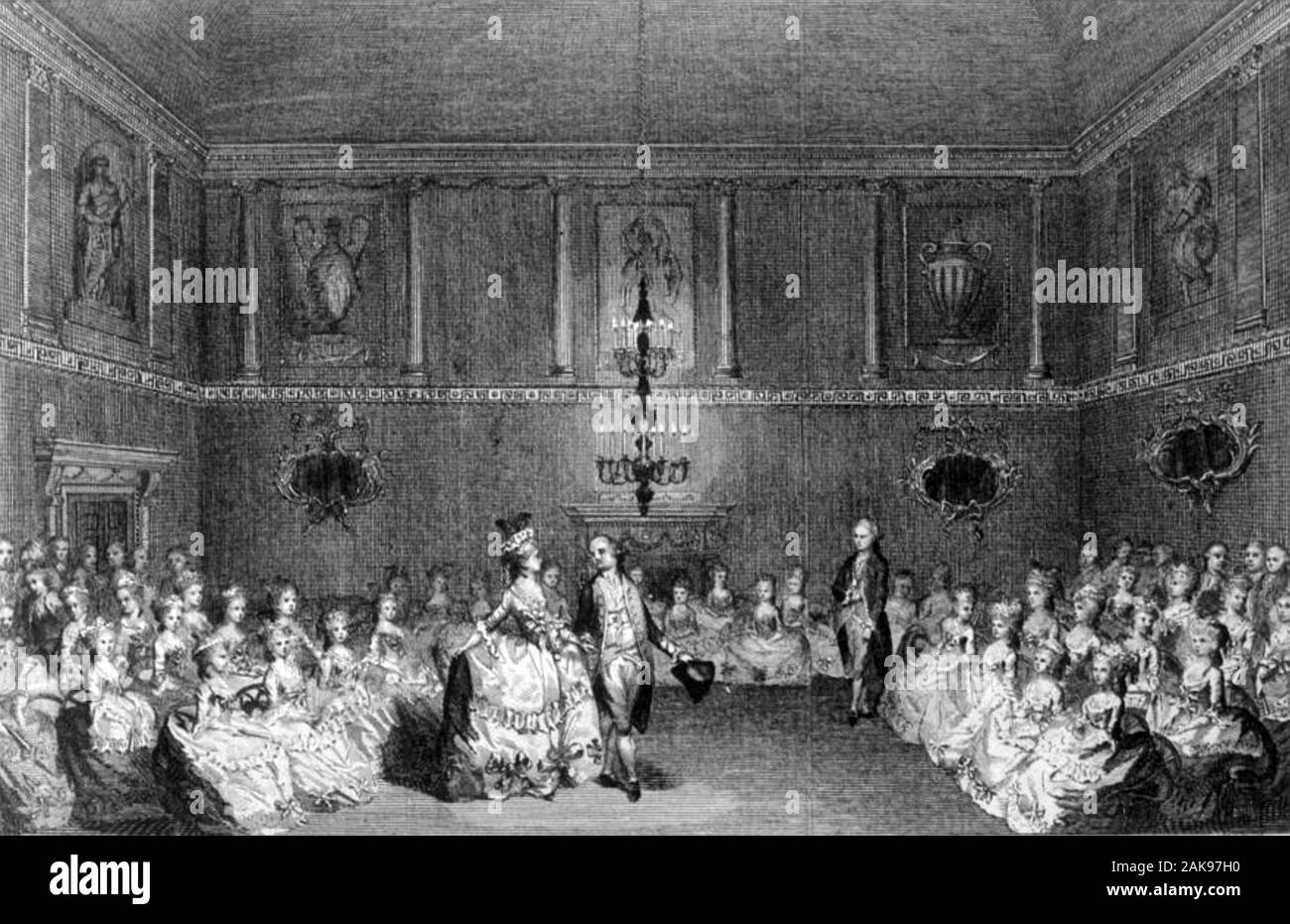 Montage Zimmer in Bath, England, ungefähr 1780 Stockfoto