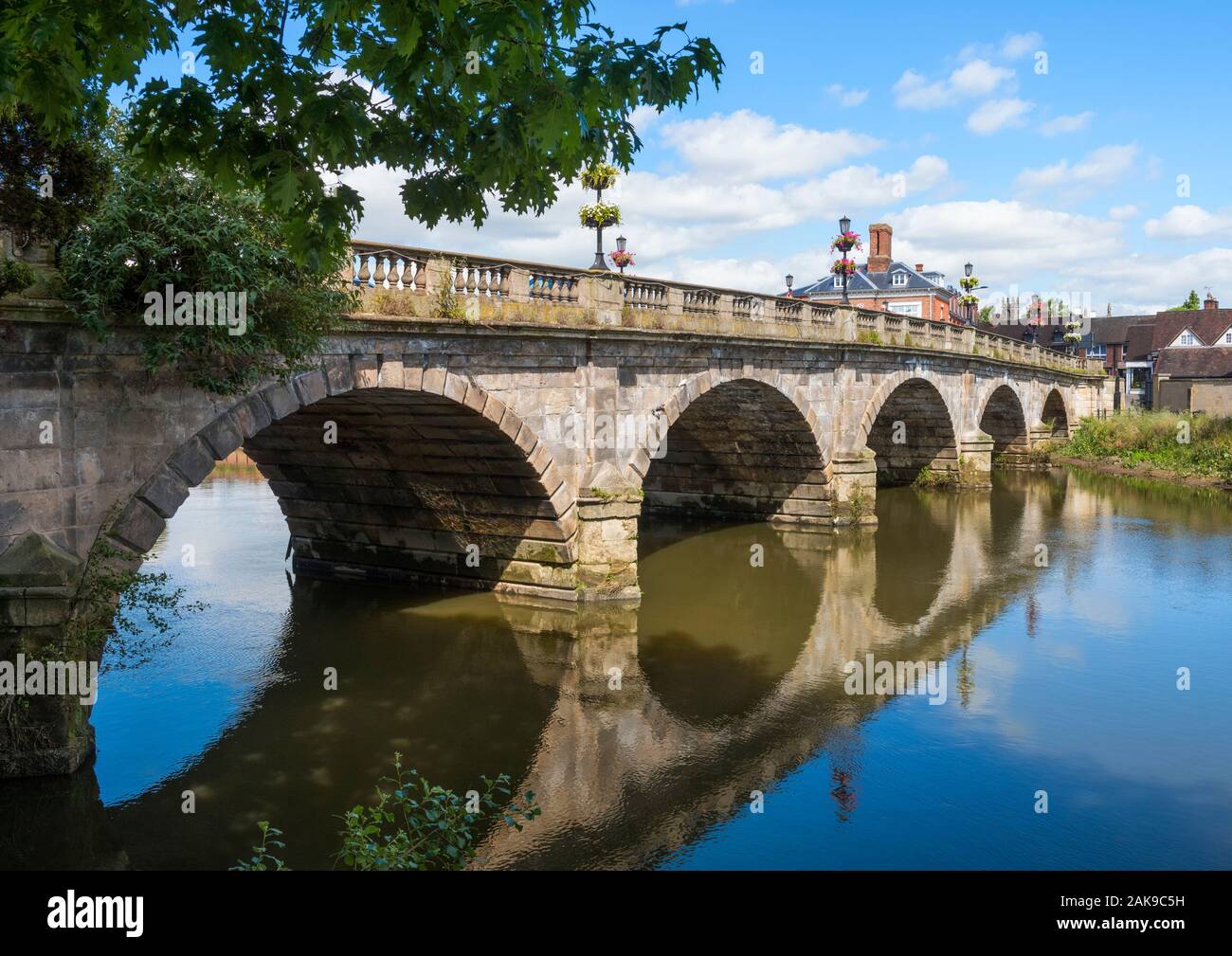 Welsh Brücke über den Fluss Severn in Shrewsbury, Shropshire. Stockfoto