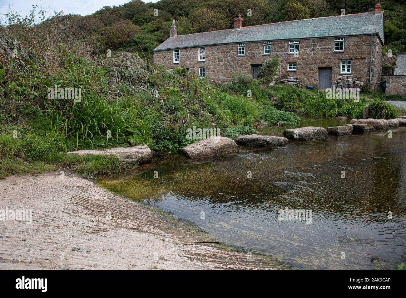 Poldark Drehorte Cornwall,Penberth, und Historic Cornwall, wo Poldark BBC, Serie mit Aidan Turner gedreht wurde, Penberth, Drehort Stockfoto