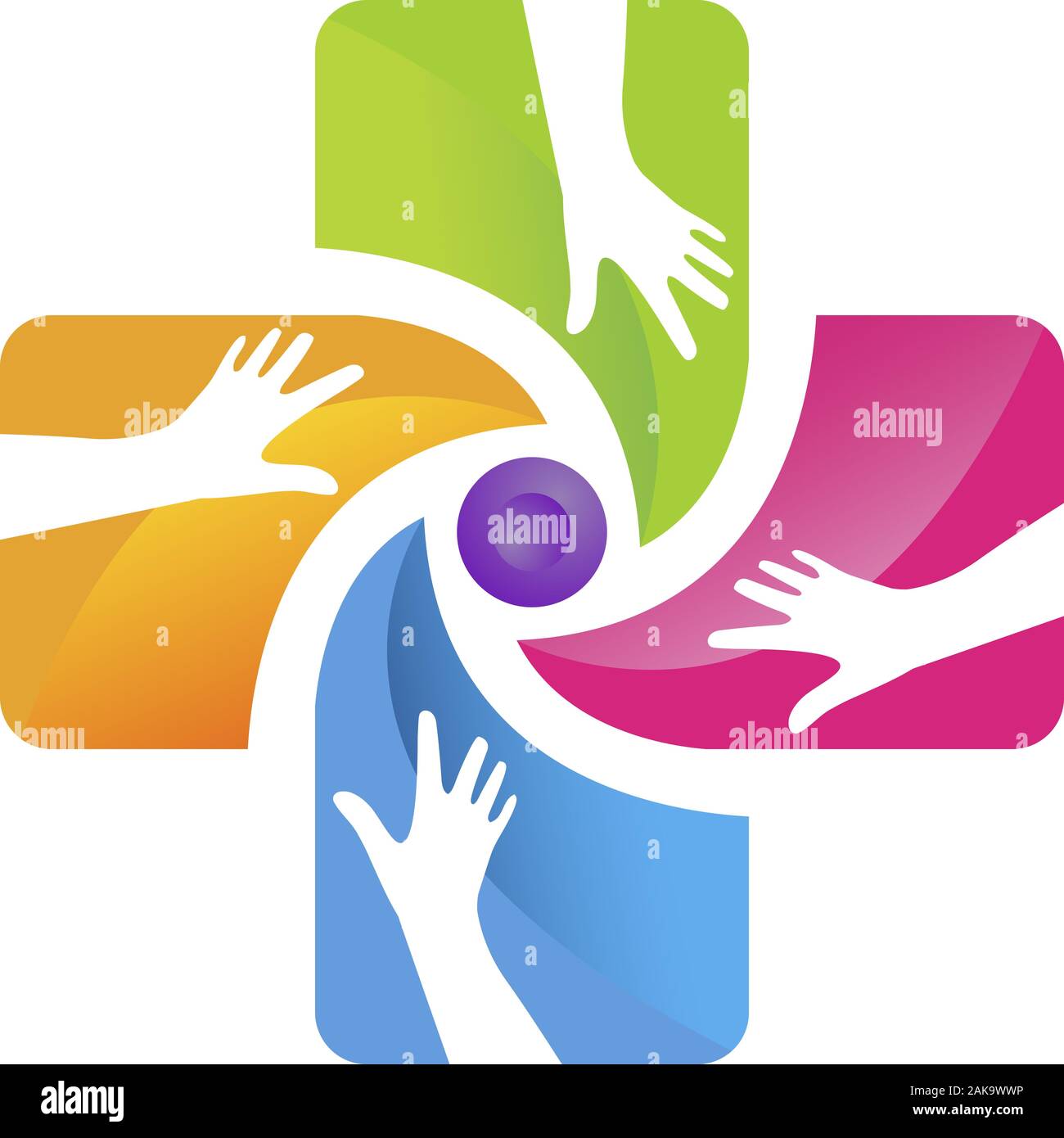 Hand Care-Logo Stockfoto