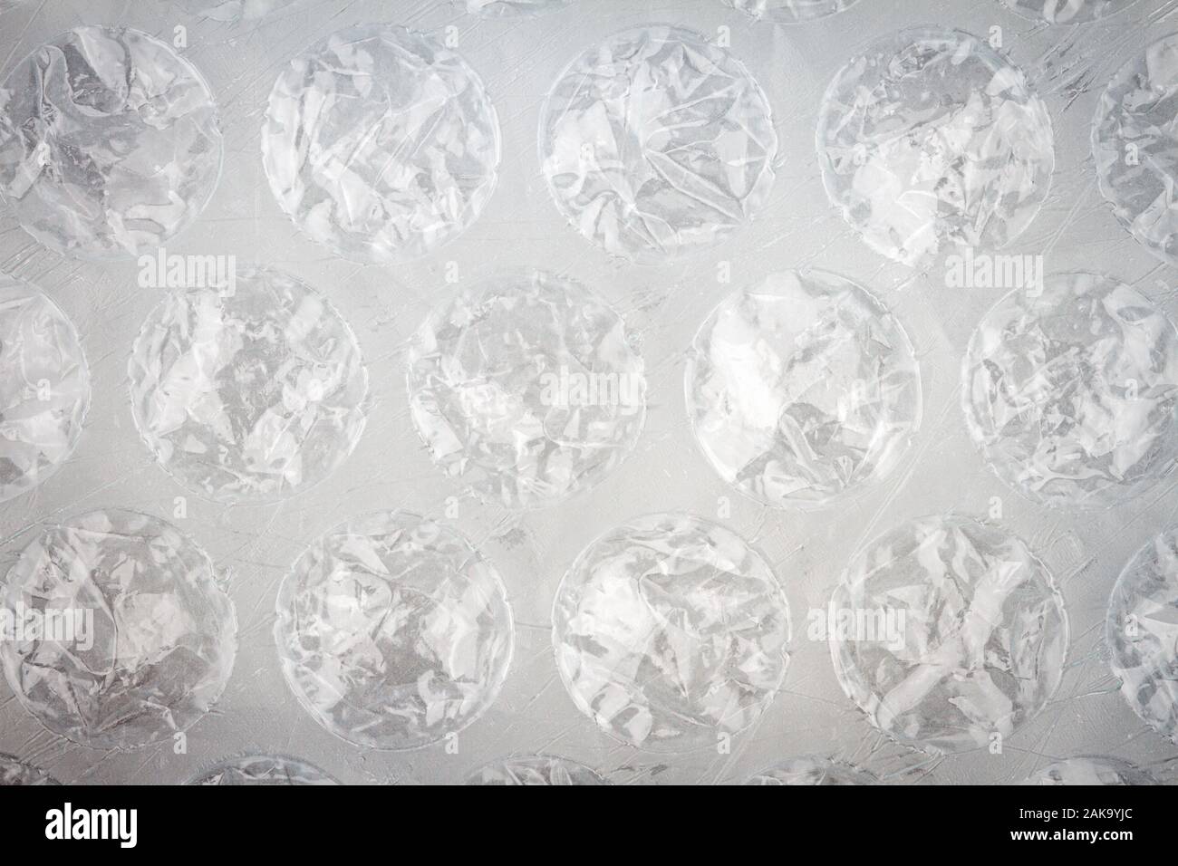 In der Nähe von Kunststoff protective Bubble Wrap Textur Stockfoto