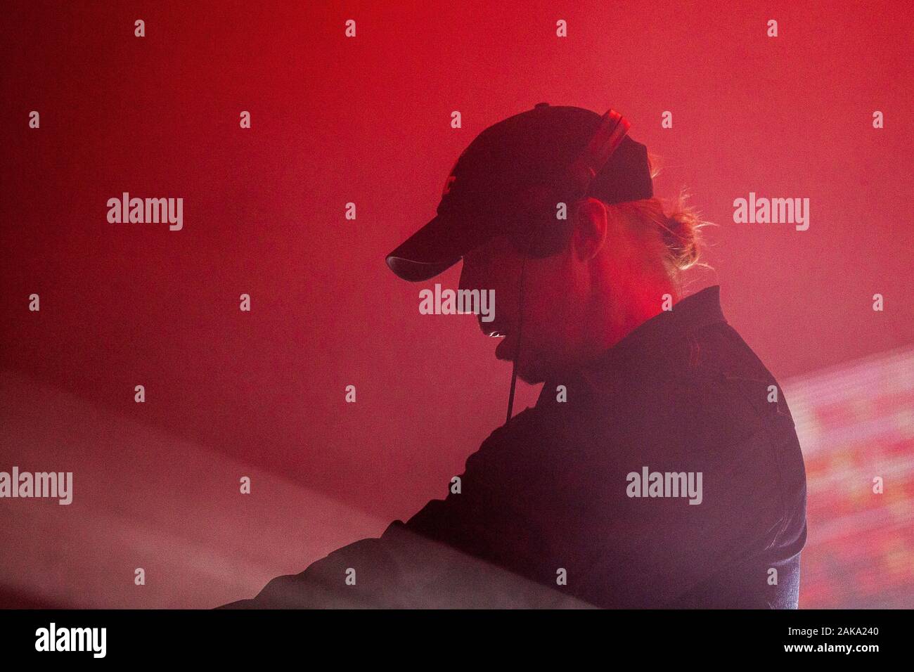 Odense, Dänemark. 27. Juni 2019. Der amerikanische DJ und Produzent Diplo führt eine Live Show während der dänischen Musik Festival Tinderbox 2019 in Odense. (Foto: Gonzales Foto - Lasse Lagoni). Stockfoto