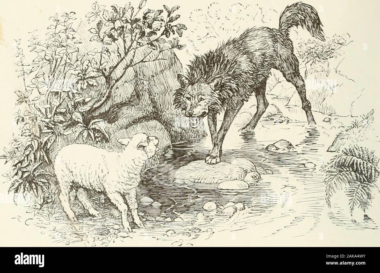 Einige der Aesops Fabeln mit modernen Instanzen gezeigt in den Designs von Randolph Caldecott