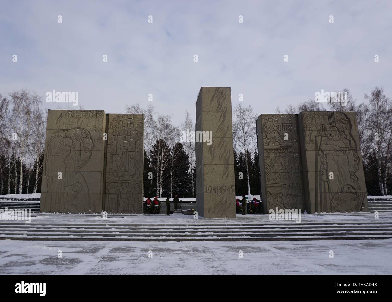 Denkmal zu Ehren der Soldaten, die während des Großen Vaterländischen Krieges Stockfoto