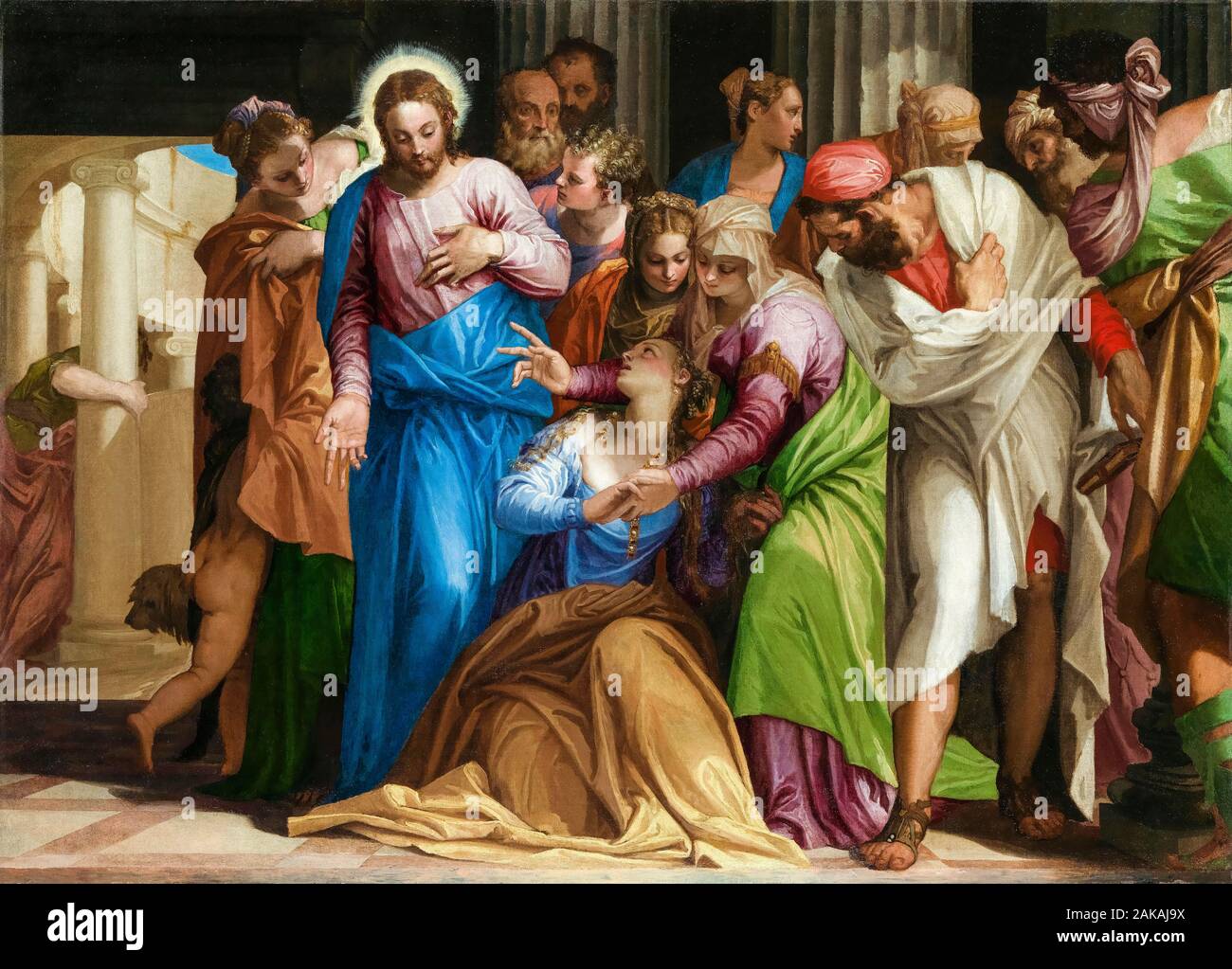 Paolo Veronese, die Bekehrung der Maria Magdalena, Malerei, ca. 1548 Stockfoto