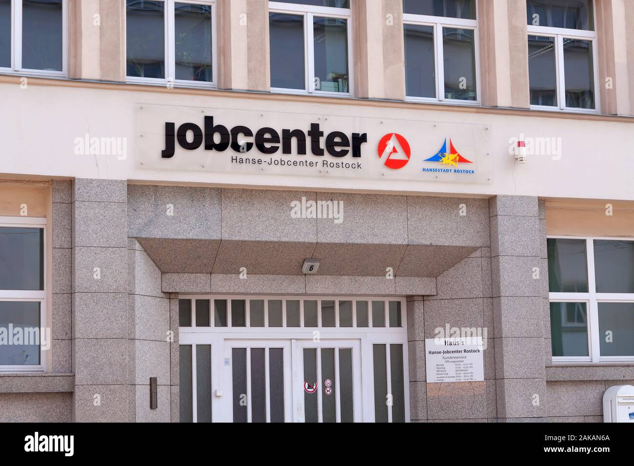 Jobcenter Rostock, Deutschland Stockfoto
