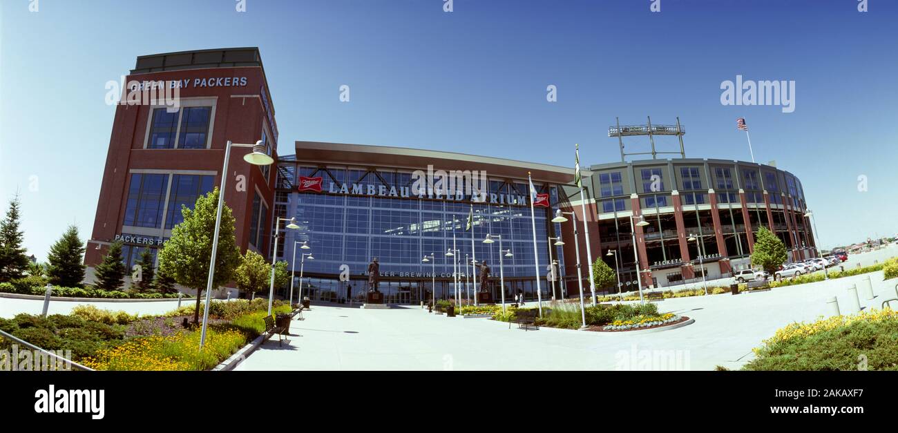 Fassade des Stadion, Lambeau Field, Green Bay, Wisconsin, USA Stockfoto