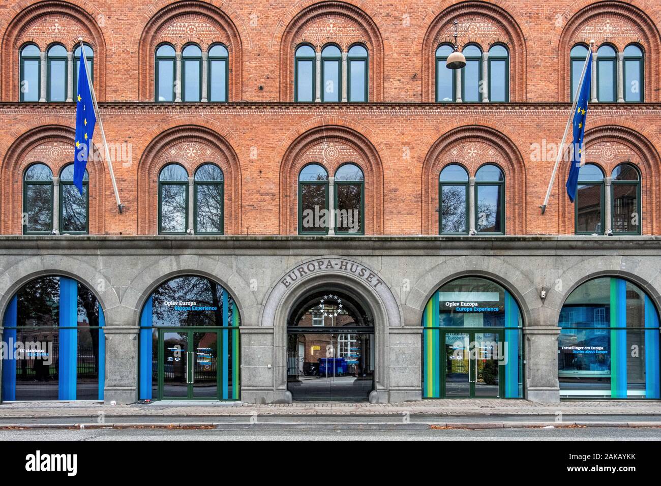Europa-Huset des Büros des Europäischen Parlaments in Dänemark, Kopenhagen, Gothersgade Stockfoto