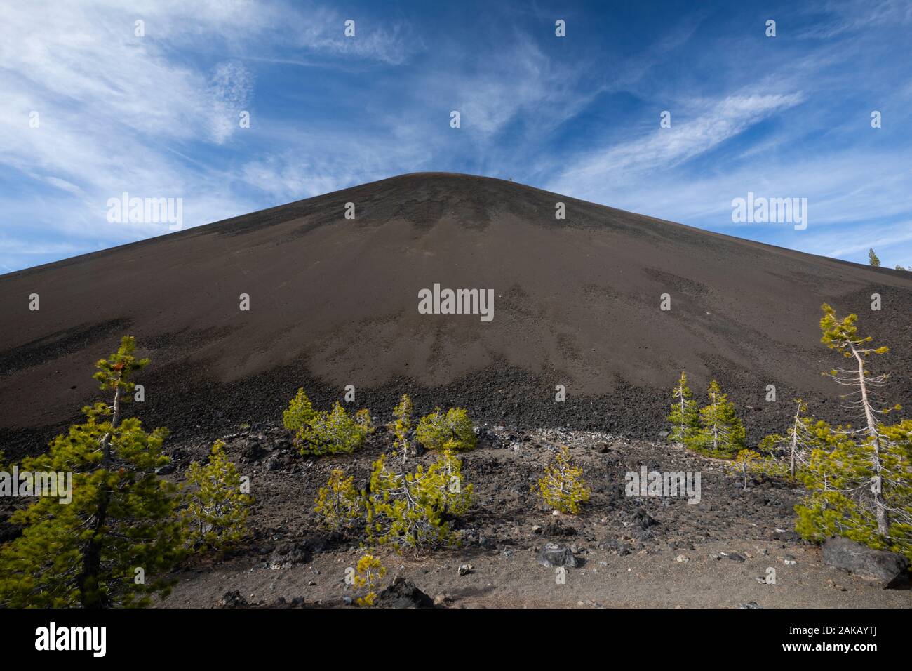 Blick auf die Berge, den Lassen Volcanic National Park, Kalifornien, USA Stockfoto