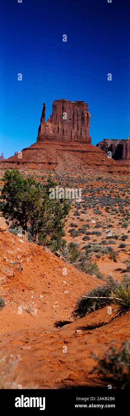 Landschaft mit butte Felsformation in der Wüste, Sedona, Arizona, USA Stockfoto