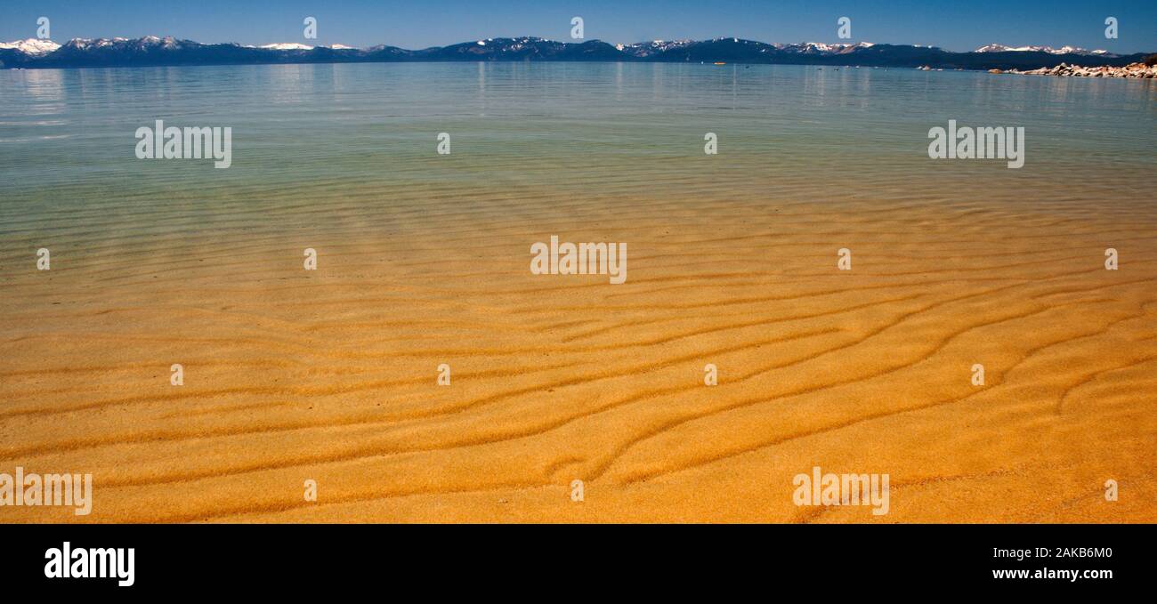 Landschaft des Lake Tahoe, Sand Harbor, Nevada, USA Stockfoto