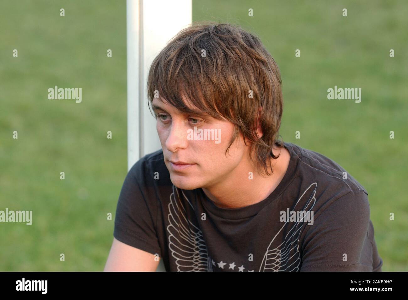 Brescia Italien 17.06.05: Mark Owen Foto Session vor dem Konzert Stockfoto