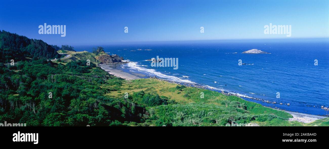 Blick auf Küste, Kalifornien, USA Stockfoto