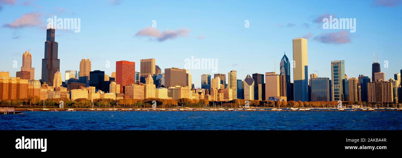 Blick auf die Stadt, Chicago, Illinois, USA Stockfoto