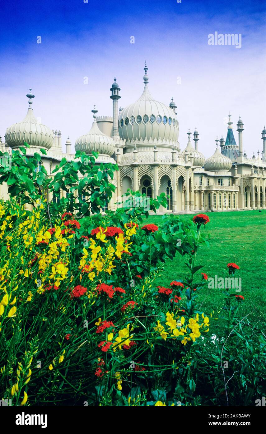 Die Außenseite des Royal Pavilion, Brighton, England, Großbritannien Stockfoto