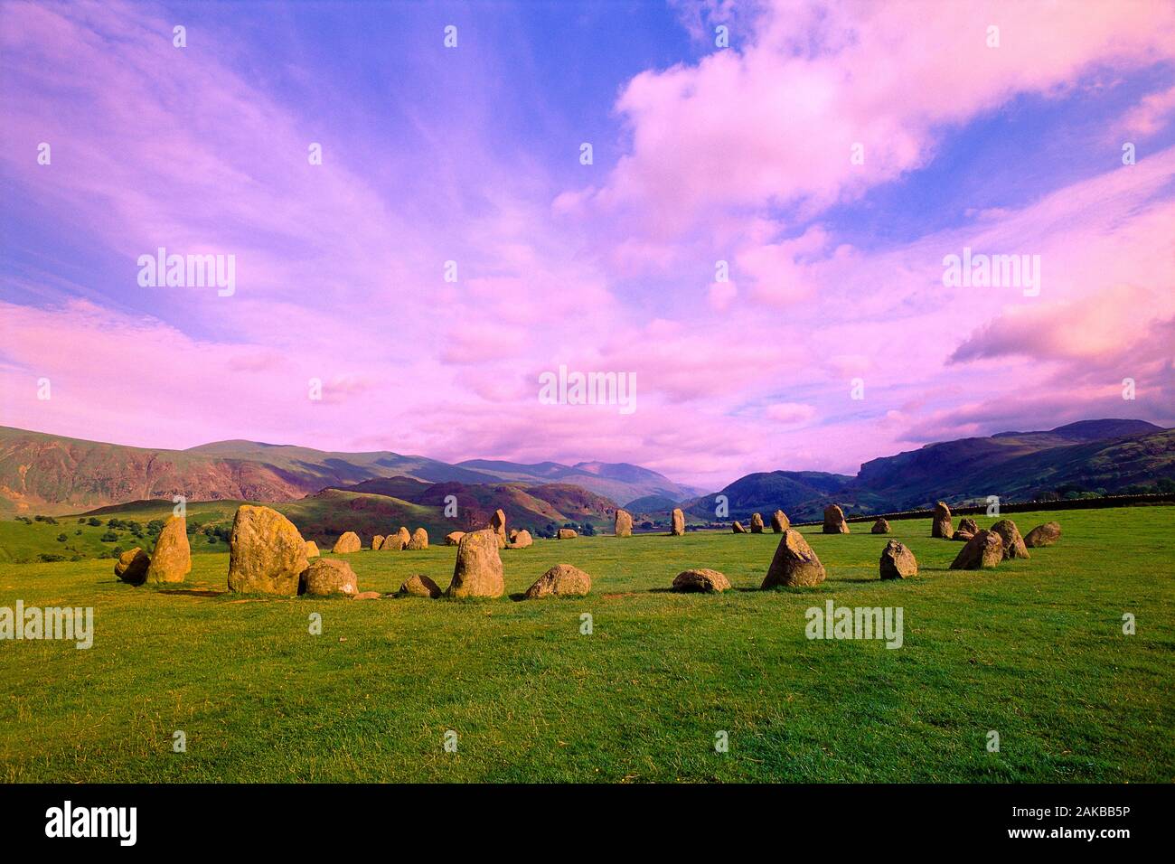Castlerigg Stone Circle, Lake District, England, Vereinigtes Königreich Stockfoto