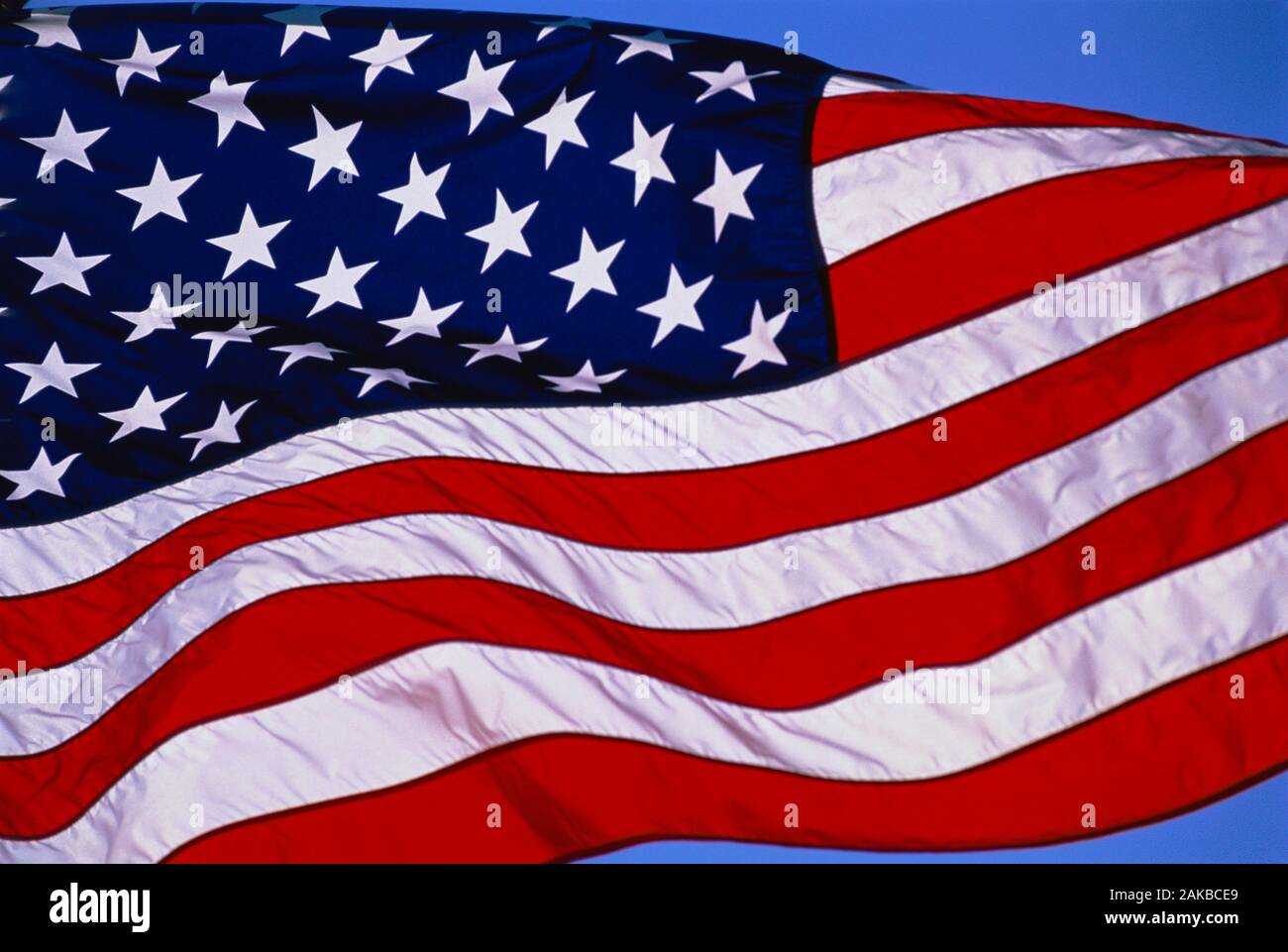 Nahaufnahme der amerikanischen Flagge Stockfoto