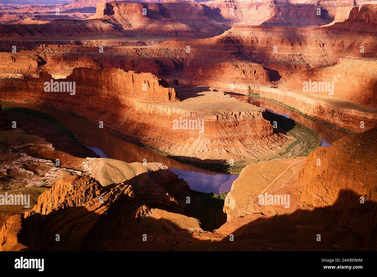 Landschaft mit Fluss im Canyon, Dead Horse Point State Park, Utah, USA Stockfoto