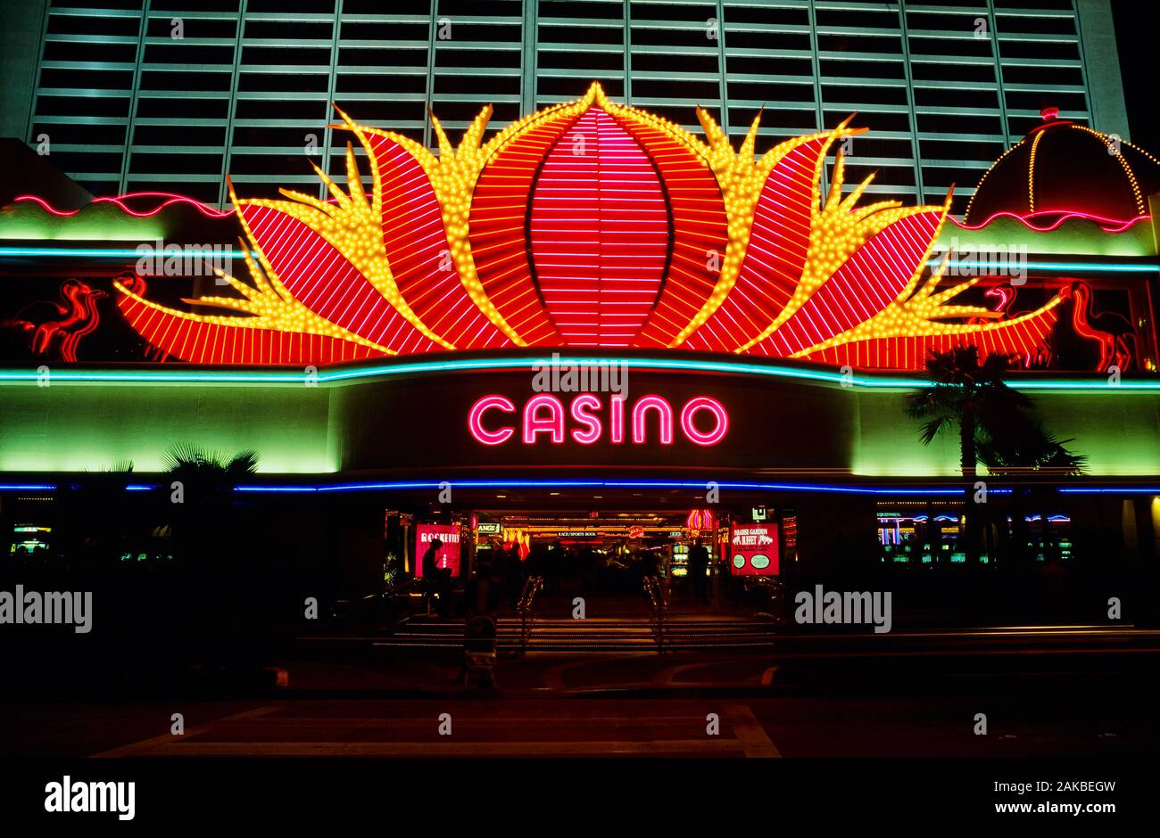Blick auf casino Fassade, Las Vegas, Nevada, USA Stockfoto