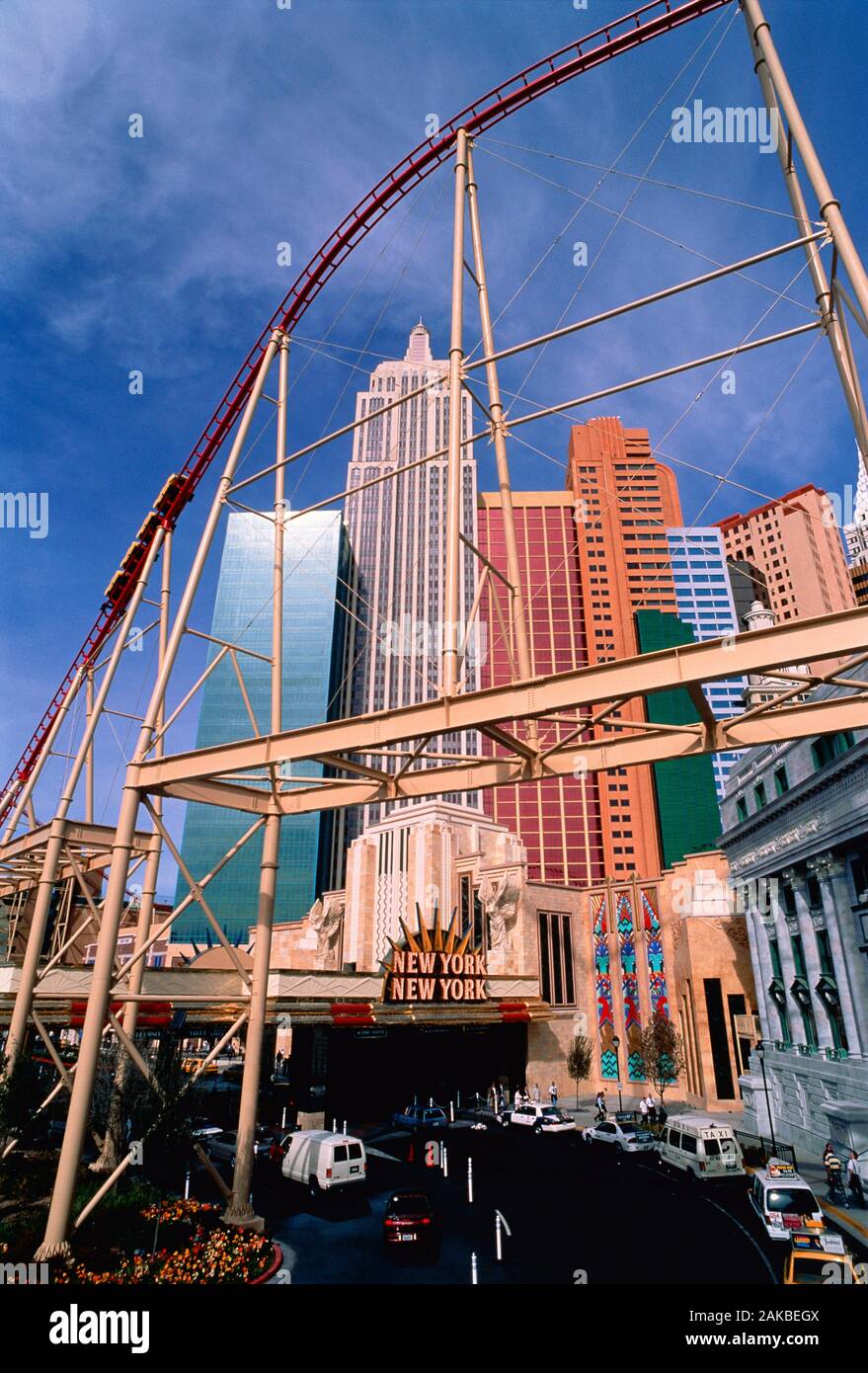 Ansicht der Wolkenkratzer, Las Vegas, Nevada, USA Stockfoto