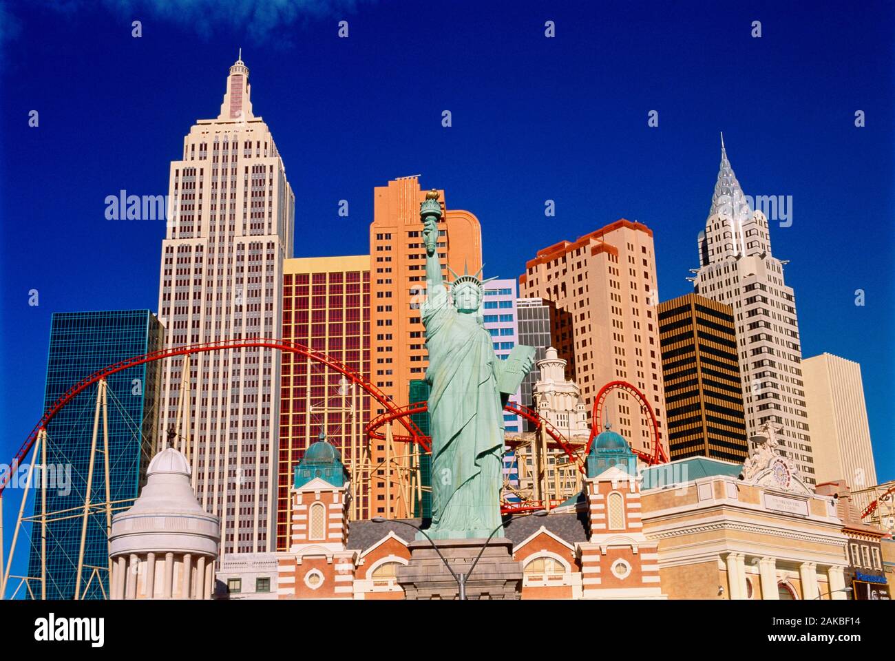 Die Außenseite des New York New York Hotel, Las Vegas, Nevada, USA Stockfoto